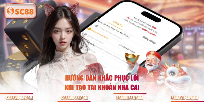 Hướng dẫn khắc phục lỗi khi tạo tài khoản nhà cái